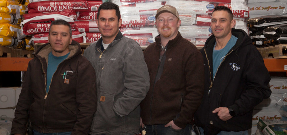 Your Co-op warehouse staff (left to right): Heladio Sanchez, Oscar Torres, Adam Bugner, Troy Robb